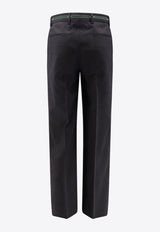 Gucci Logo-Tape Wool Pants Gray 855095ZAS681076_DARK GREY GREEN MC_44132794