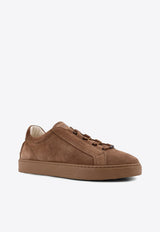 Tod's Suede Leather Low-Top Sneakers Brown XXM04L0JF40RE0S818_Brown_44130296