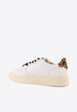 Autry Medalist Leather Sneakers with Leopard Print Heel White AULWOC01WHT LEOP_Bianco maculato_44128563