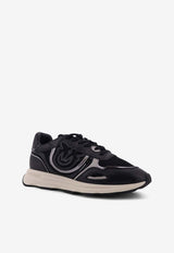 PINKO Leather Low-Top Sneakers Black