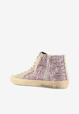 Golden Goose DB Leather High-Top Sneakers Pink