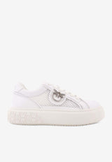 PINKO Leather Low-Top Sneakers White