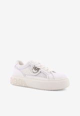 PINKO Leather Low-Top Sneakers White