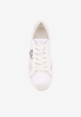 PINKO Leather Low-Top Sneakers White