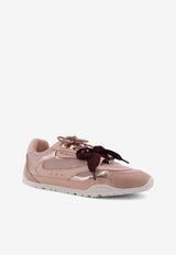 PINKO Leather Low-Top Sneakers Pink