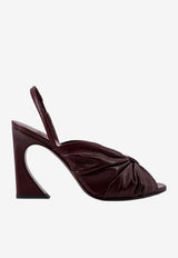 Fendi 100 Draped Leather Sandals Plum