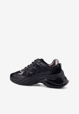 PINKO Leather Low-Top Sneakers Black