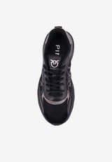 PINKO Leather Low-Top Sneakers Black