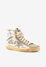 Golden Goose DB Leather High-Top Sneakers White
