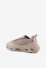 PINKO Leather Low-Top Sneakers Pink