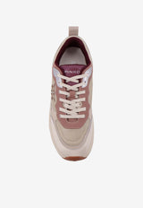 PINKO Leather Low-Top Sneakers Pink