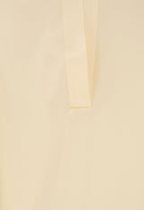 Buttoned V-Neck Shirt