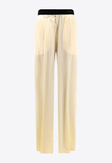 Logo-Embroidered Straight-Leg Pants