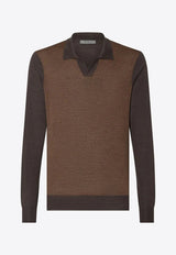 Fine Wool Polo Sweater