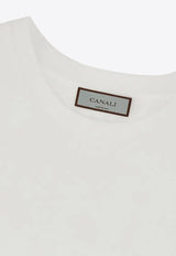 Crewneck T-shirt with Stripes