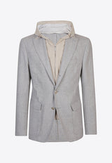 Single-Breasted Wool and Cashmere Jacket