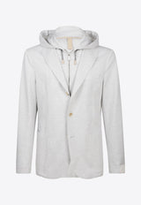 Single-Breasted Hooded Jacket