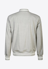 Wool Zip-Up Bomber Jacket