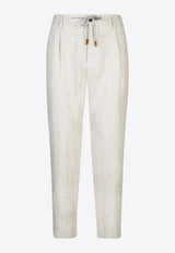 Turn-Up Pants with Elastic-Waist