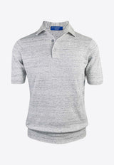 Linen-Blend Polo T-shirt