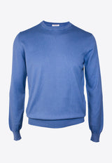 Ribbed Knit Crewneck Sweater