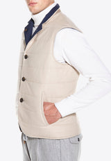 Reversible Quilted Padded Gilet
