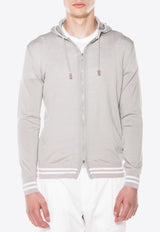 Logo-Embroidered Zip-Up Sweatshirt