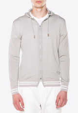 Logo-Embroidered Zip-Up Sweatshirt