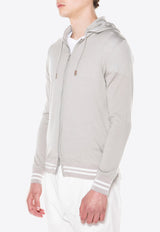 Logo-Embroidered Zip-Up Sweatshirt