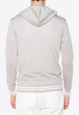 Logo-Embroidered Zip-Up Sweatshirt