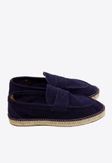 Suede Stitched Loafers