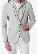 Single-Breasted Hooded Blazer