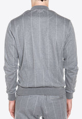 Striped Zip-Up Sweatshirt