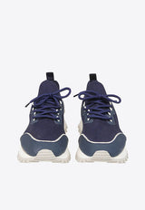 Leather-Blend Low-Top Sneakers