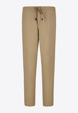 Elastic-Waist Linen and Silk Pants