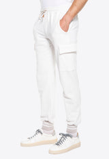 Elastic-Waist Cargo Track Pants