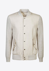 Linen and Wool Bomber Jacket