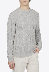 Cashmere Patterned Crewneck Sweater