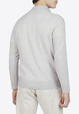 Fine-Knit Cashmere Half-Zip Sweater