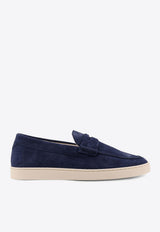 Logo-Engraved Suede Loafers