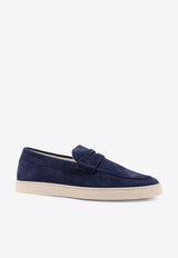 Logo-Engraved Suede Loafers