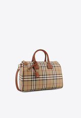 Checked Top Handle Bag