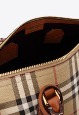 Checked Top Handle Bag
