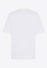 Fendi Logo-Printed Crewneck T-shirt White