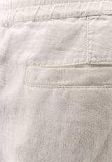 Brunello Cucinelli Logo-Embroidered Bermuda Shorts White M243DU0020C2200_Neve_40000168