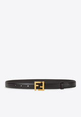 Fendi Monogram Leather Belt Black