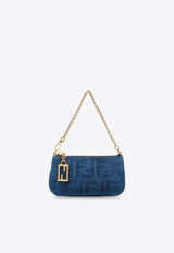 Fendi Mini Baguette Pouch Blue