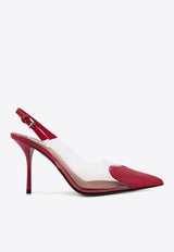 Alaïa Le Coeur 90 Plexi Slingback Pumps Red AA3E083CK150424_FRAMBOISE_44245631