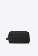 Fendi Monogram Zip-Up Pouch Black