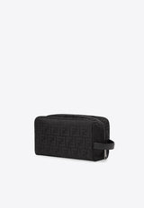 Fendi Monogram Zip-Up Pouch Black